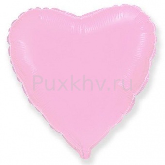 Шар-сердце 18"/46 см, фольга, розовый перламутр (FM)