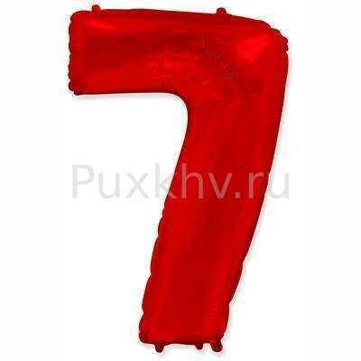 Шарик цифра "7", 40" Red